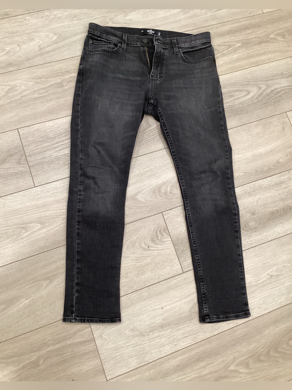Hollister Men's Skinny Jeans - Washed Black charcoal 31x30